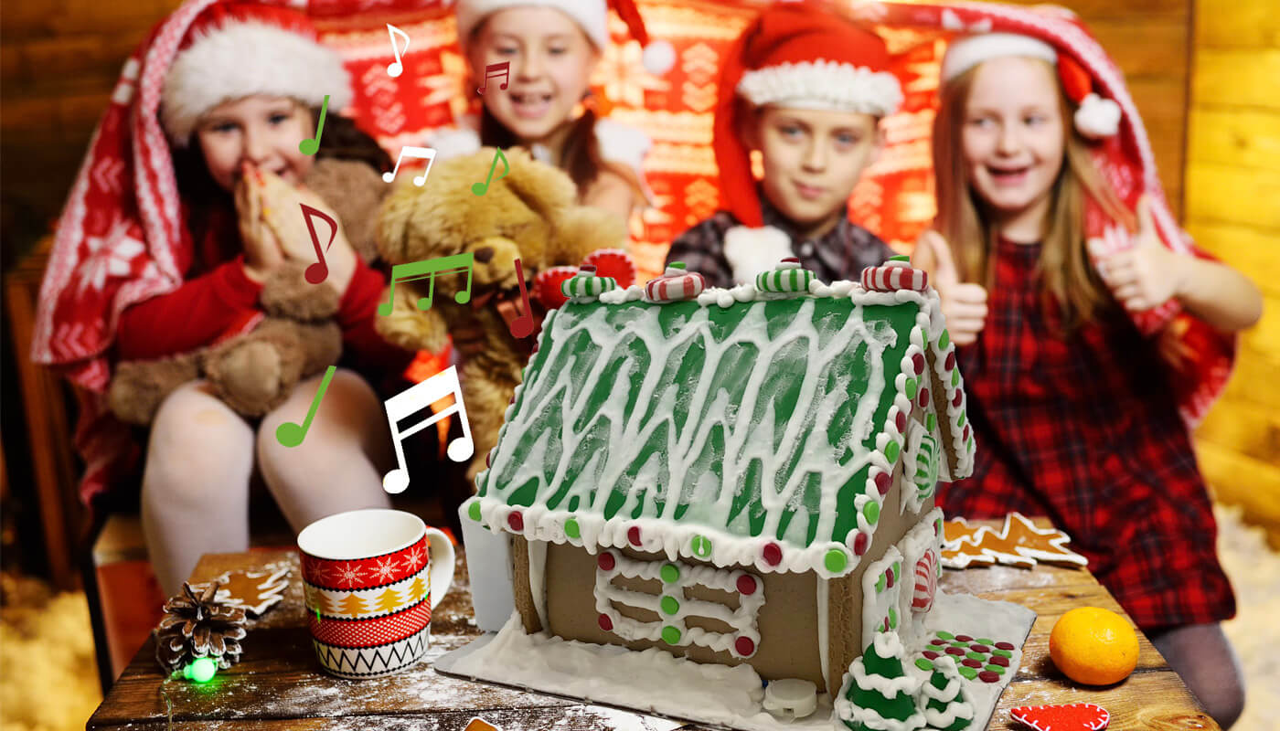 Add Christmas Music to Gingerbread House Kits