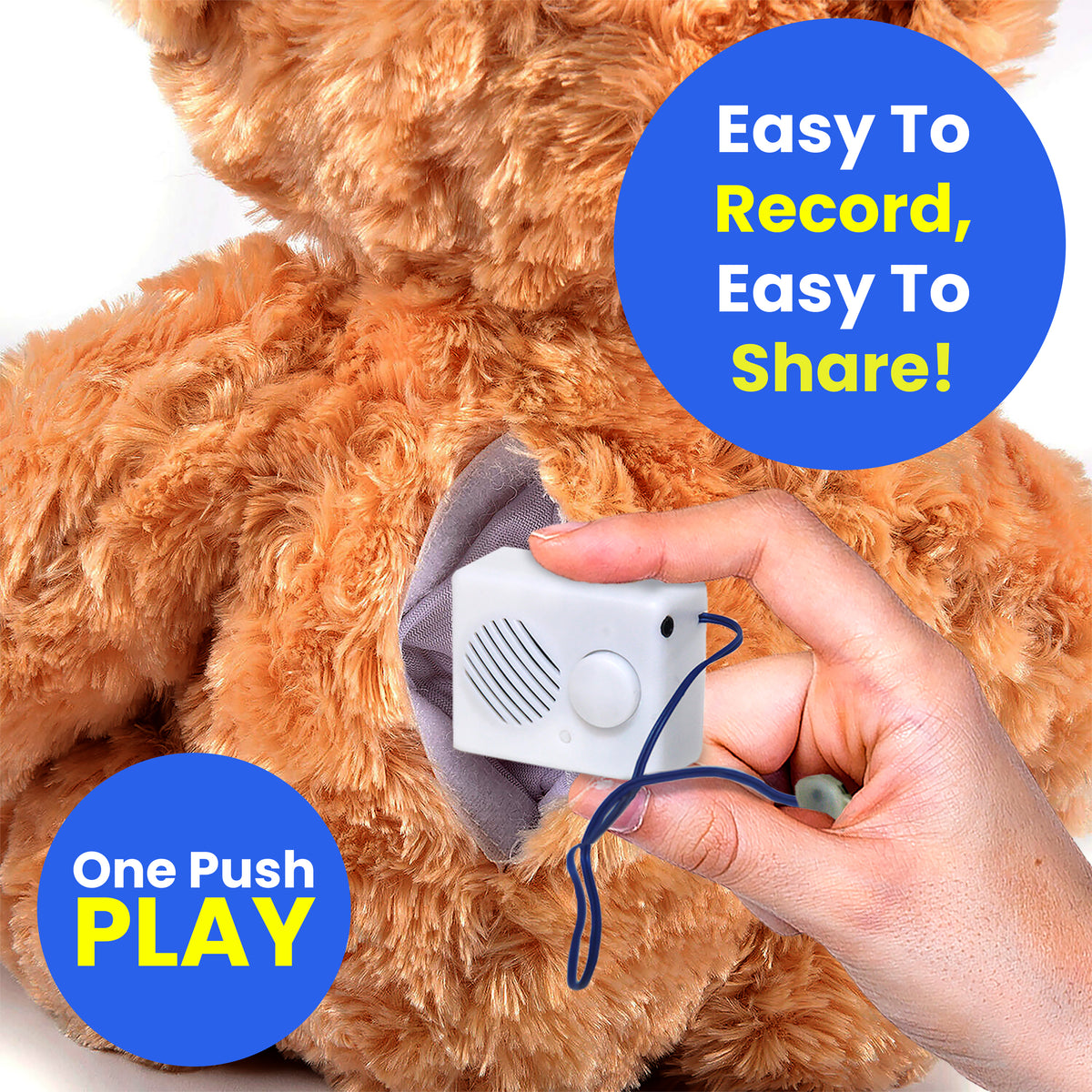 Voice Box Button Play Button Sound Box for Stuffed Animals, Craft Projects, Model Trains ...